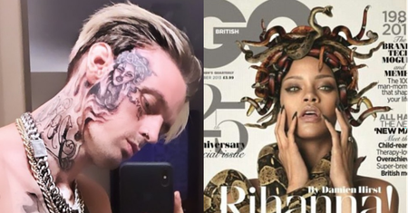 Aaron Carter wytatuował sobie NA TWARZY Rihannę (FOTO)