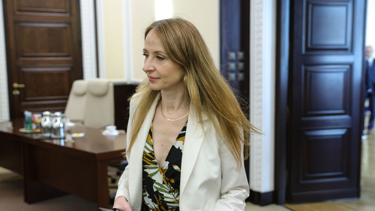 Warszawa, 25.06.2024. Minister rodziny, pracy i polityki społecznej Agnieszka Dziemianowicz-Bąk przed posiedzeniem rządu w KPRM w Warszawie, 25 bm. Rząd zajmie się m.in. projektami uchwał ws. Krajowej Strategii Edukacji Finansowej oraz dokapitalizowania spółek wchodzących w skład Konsorcjum PGZ Narew. (mr) PAP/Rafał Guz