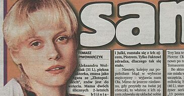 Aleksandra Woźniak znów sama