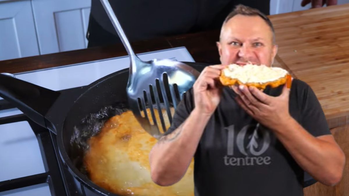 Langosz według przepisu Tomasza Strzelczyka.