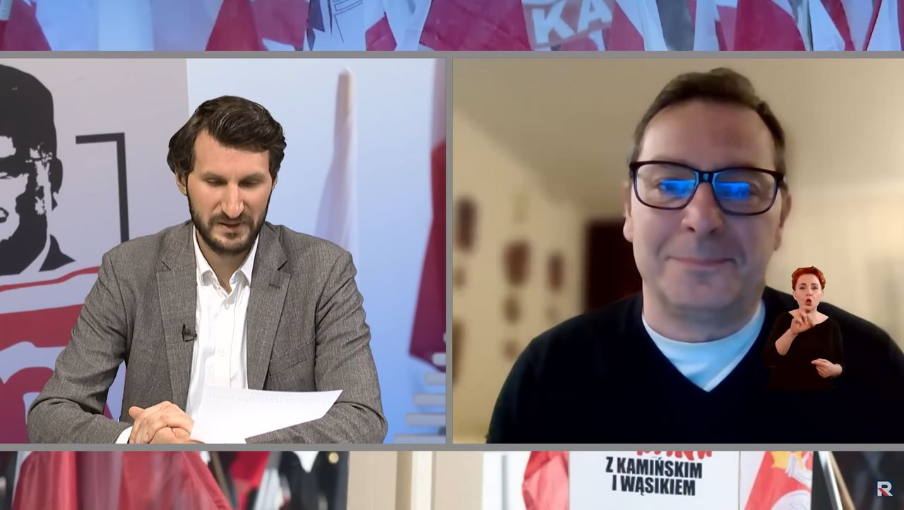 Powiedział to na antenie do Michała Adamczyka. TVP złożyła zawiadomienie do prokuratury