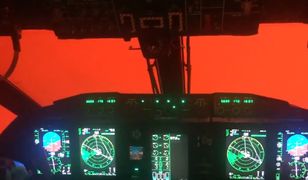 Australia płonie - skalę widać na nagraniu z kabiny pilotów