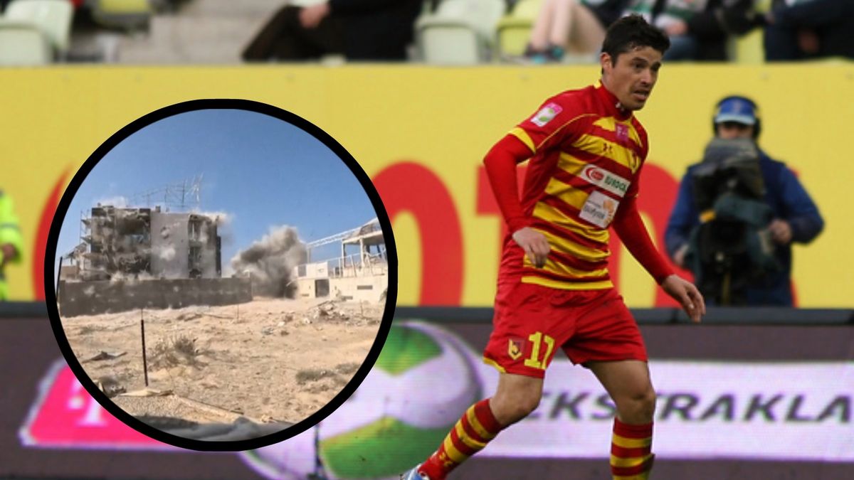 Zdjęcie okładkowe artykułu: WP SportoweFakty /  / Na zdjęciu: Alexis Norambuena podczas gry w Jagiellonii oraz kadr z eksplozji w Strefie Gazy (fot. Associated Press/Israel Defense Forces)