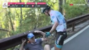 Giro 2019. Lopez wściekły na kibica. Zaczął go bić! (wideo)