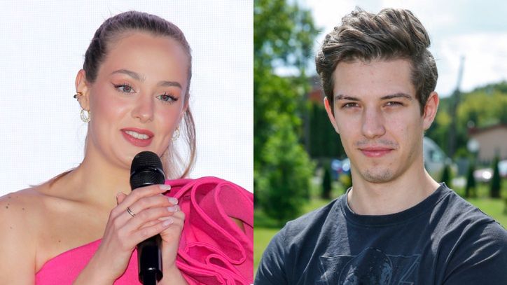 Zakochana Wiktoria Gąsiewska wtula się w Jaspera Sołtysiewicza w świątecznej scenerii