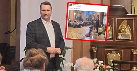 Zdjęcia z kościoła. Na nich Czarnek. Księża załamują ręce