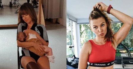 Zapracowana mama Anna Lewandowska KARMI PIERSIĄ za kulisami sesji zdjęciowej (FOTO)