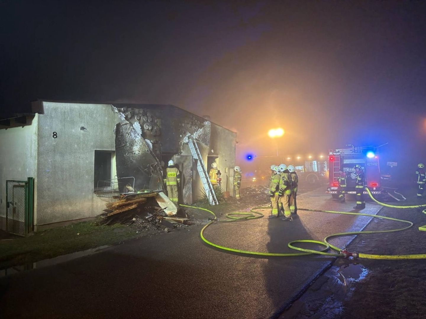 Pożar domu jednorodzinnego w miejscowości Kozłowo