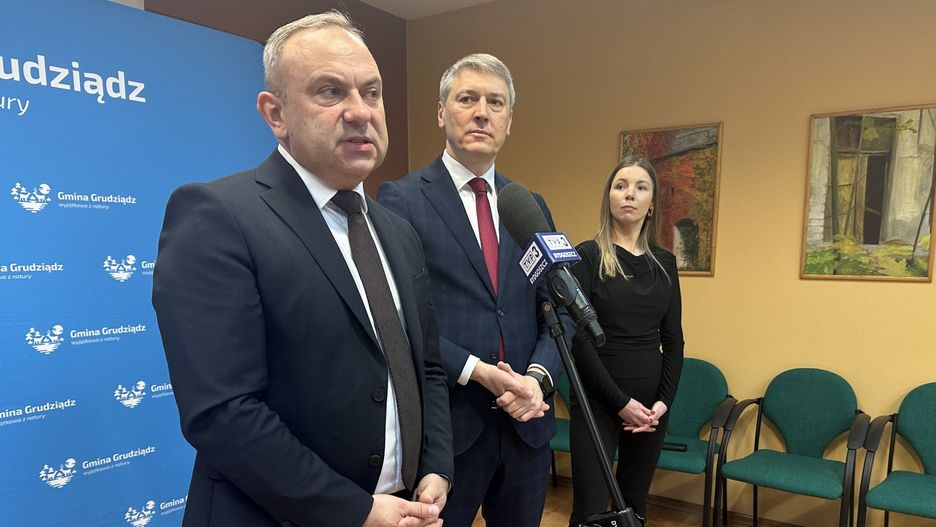 O założeniach planów ogólnych jakie muszą opracować gminy mówili wójt gminy Grudziądz i poseł Polski2050