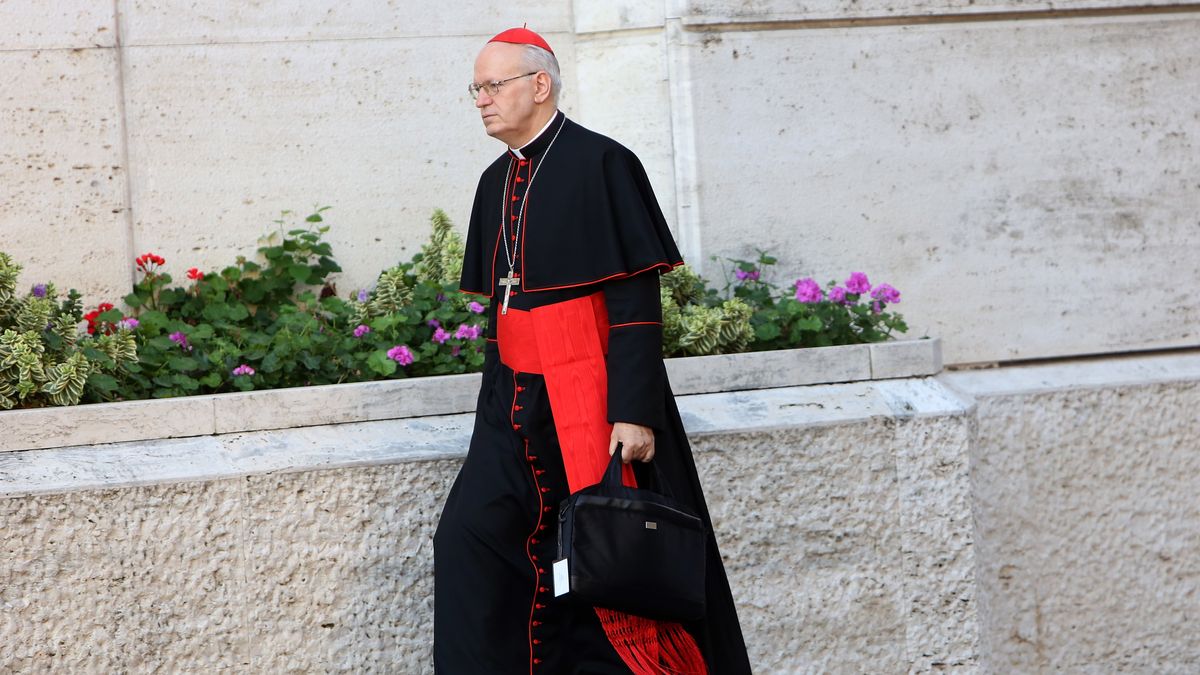 Synod On the Themes of Family Is Held At Vatican
VATICAN CITY, VATICAN - OCTOBER 18:  Ungarian archbisop of Budapest cardinal Peter Erdo arrives at the Synod Hall for the Synod on the themes of family  on October 18, 2014 in Vatican City, Vatican. During the last day of the Synod Cardinal Reinhard Marx, head of the German bishops conference, noted that in Germany many committed Catholics are asking how the Church can be more inclusive of those who are divorced and remarried or living in homosexual relationships.  (Photo by Franco Origlia/Getty Images)
Franco Origlia
Religion, Spirituality