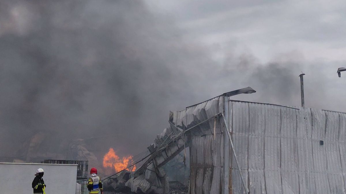 Pożar fabryki aerozoli niedaleko Ustki