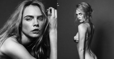 Cara Delevingne NAGO na okładce "Esquire"