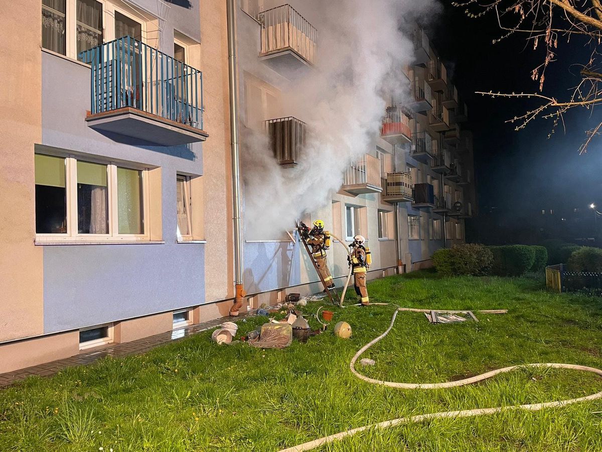 Wybuch gazu w bloku mieszkalnym w Kętrzynie