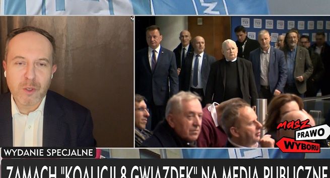 TVP Info z „paskiem” na czarno. Alarmuje o zamachu na media publiczne