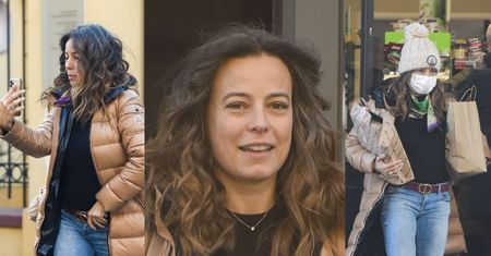 Obrotna Anna Mucha wdzięczy się do telefonu i dźwiga siaty ze spożywczaka (ZDJĘCIA)