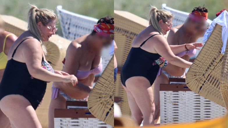 Katarzyna Niezgoda wypoczywa na plaży w Juracie