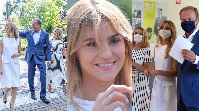 Donald Tusk z żoną i córką głosują w wyborach prezydenckich