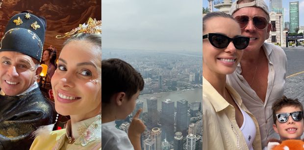 Ciężarna Izabela Janachowska eksploruje Chiny z rodziną: tradycyjne stroje, spotkanie z czerwoną pandą i wystawa Louis Vuitton (ZDJĘCIA)