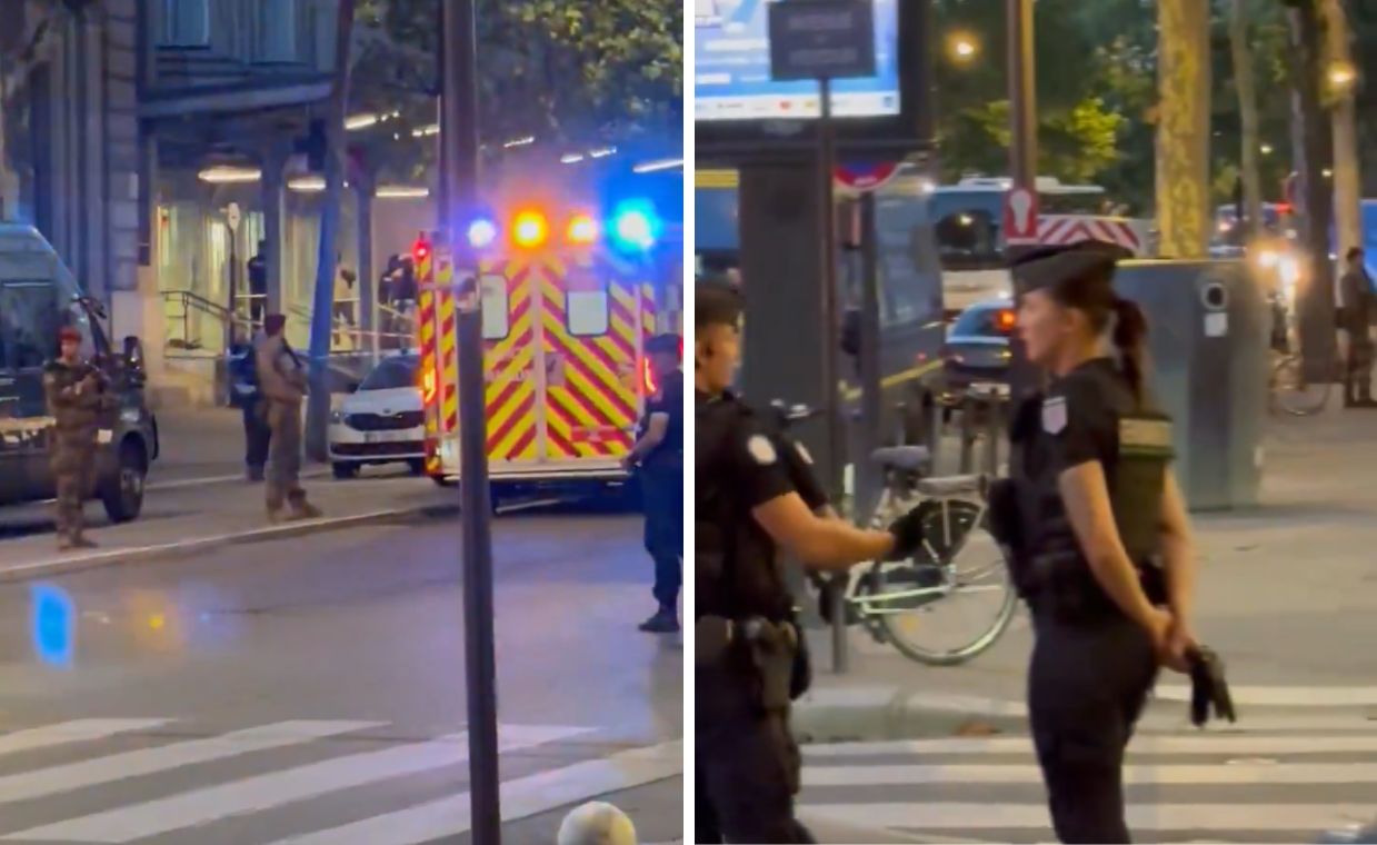 It happened at night. A knife attacker assaulted a soldier in France.