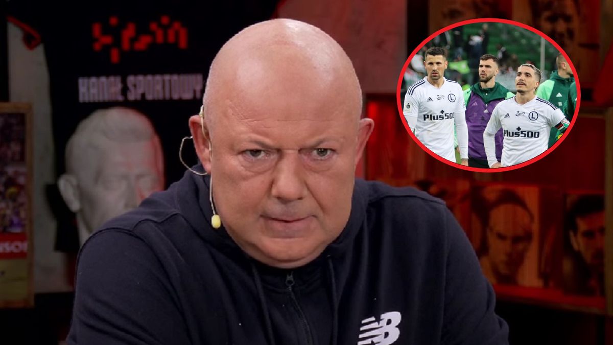 Na dużym zdjęciu Wojciech Kowalczyk, na małym piłkarze Legii Warszawa