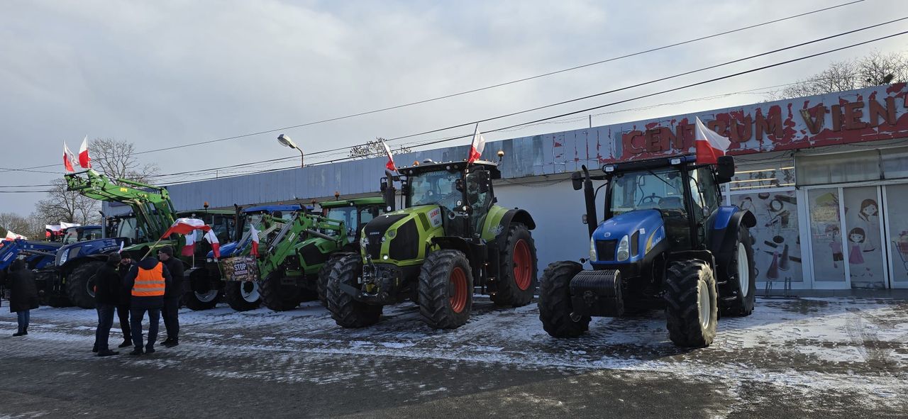 Protest rolników w Bielsku 