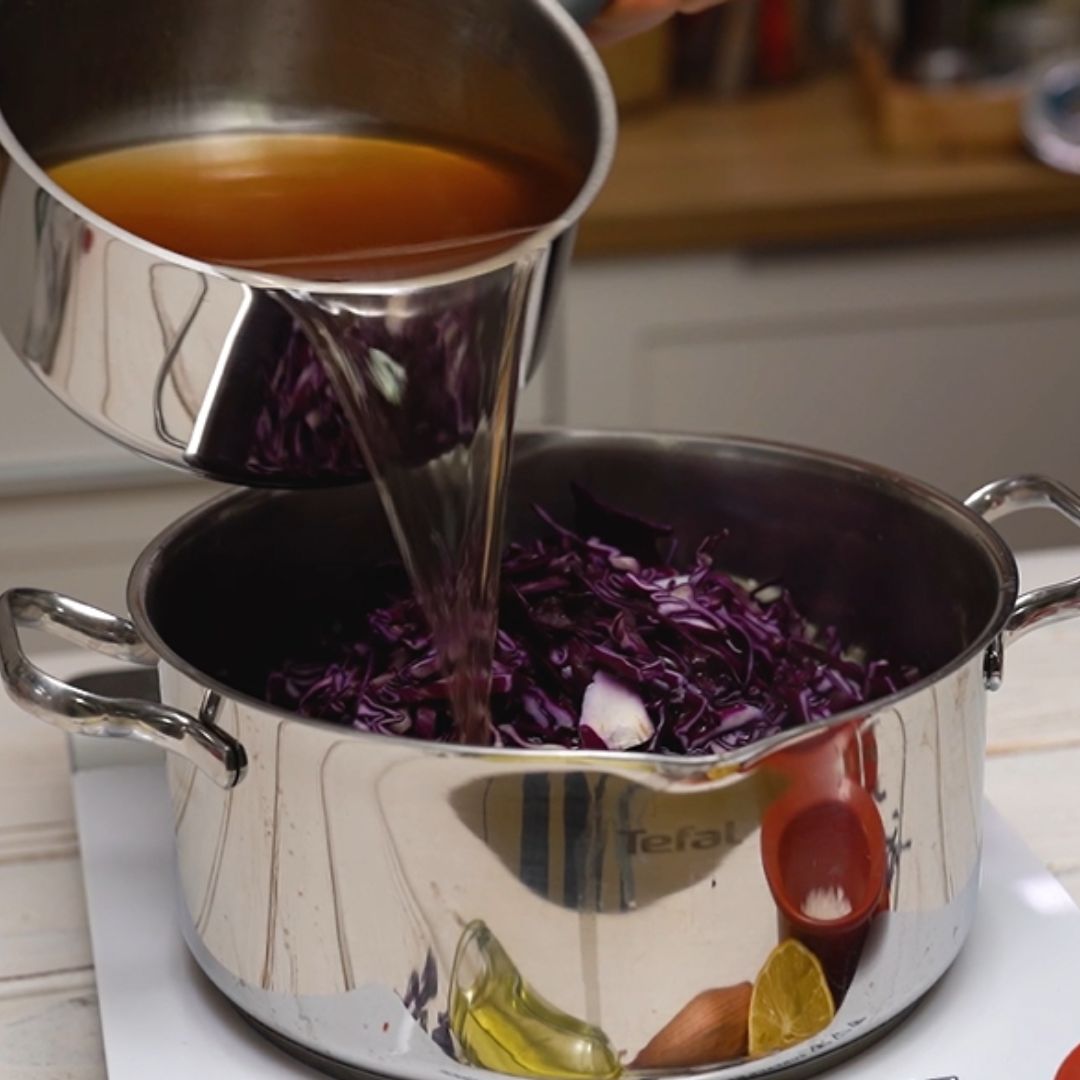 I also add homemade broth to the pot.