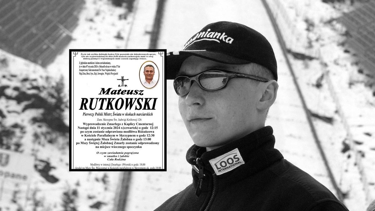 Na zdjęciu zmarły Mateusz Rutkowski