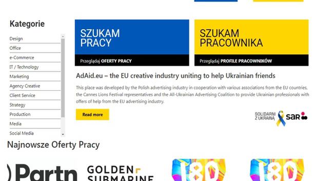 AdAid.eu - nowa platforma pracy w przemyśle kreatywnym dla Ukraińców