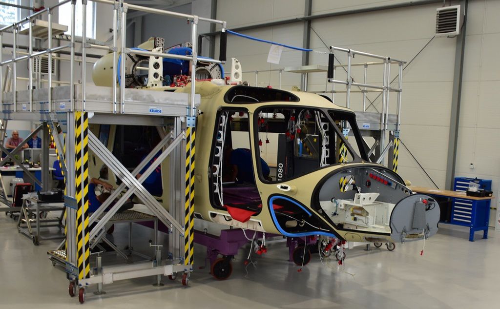 AW149 na linii montażowej w zakładach PZL-Świdnik
