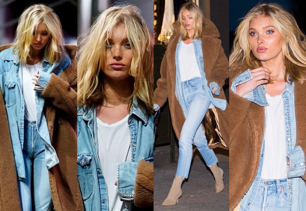 #TRENDY: Elsa Hosk w dżinsowym komplecie