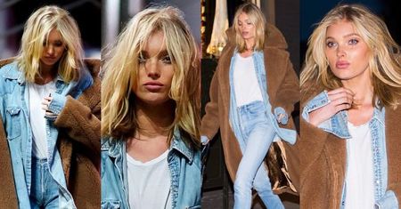 #TRENDY: Elsa Hosk w dżinsowym komplecie