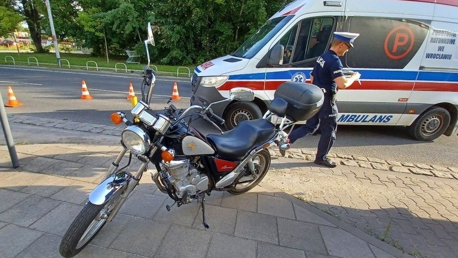 Wypadek motocyklisty (zdj. ilustracyjne).