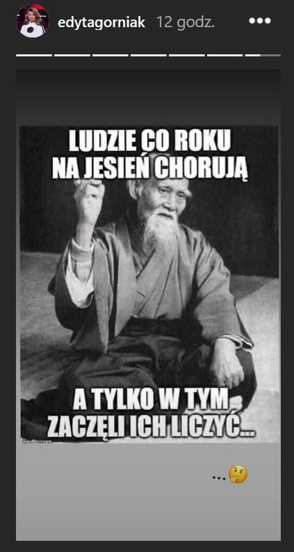 Edyta Górniak pokazała mema na InstaStory