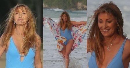 70-letnia Jane Seymour ZACHWYCA figurą i promiennym uśmiechem na hawajskiej plaży (ZDJĘCIA)