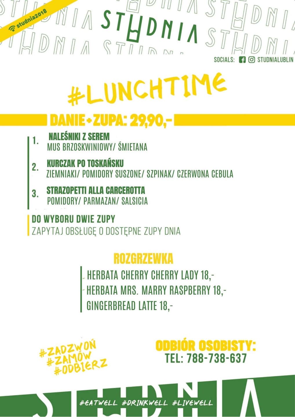 Studnia lunch 10-14 marca 2025 r.