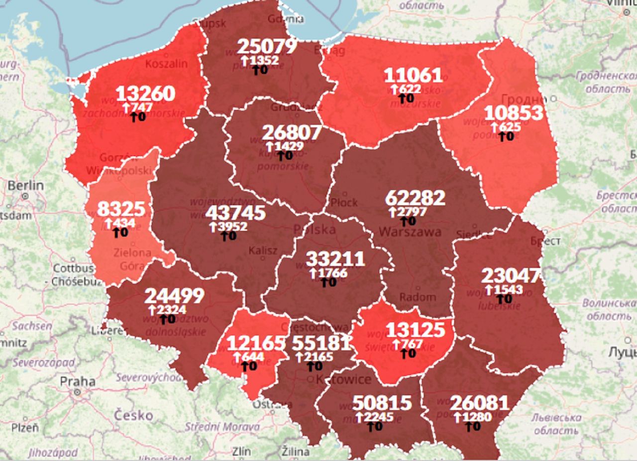 Koronawirus w Polsce. Aktualna mapa zakażeń