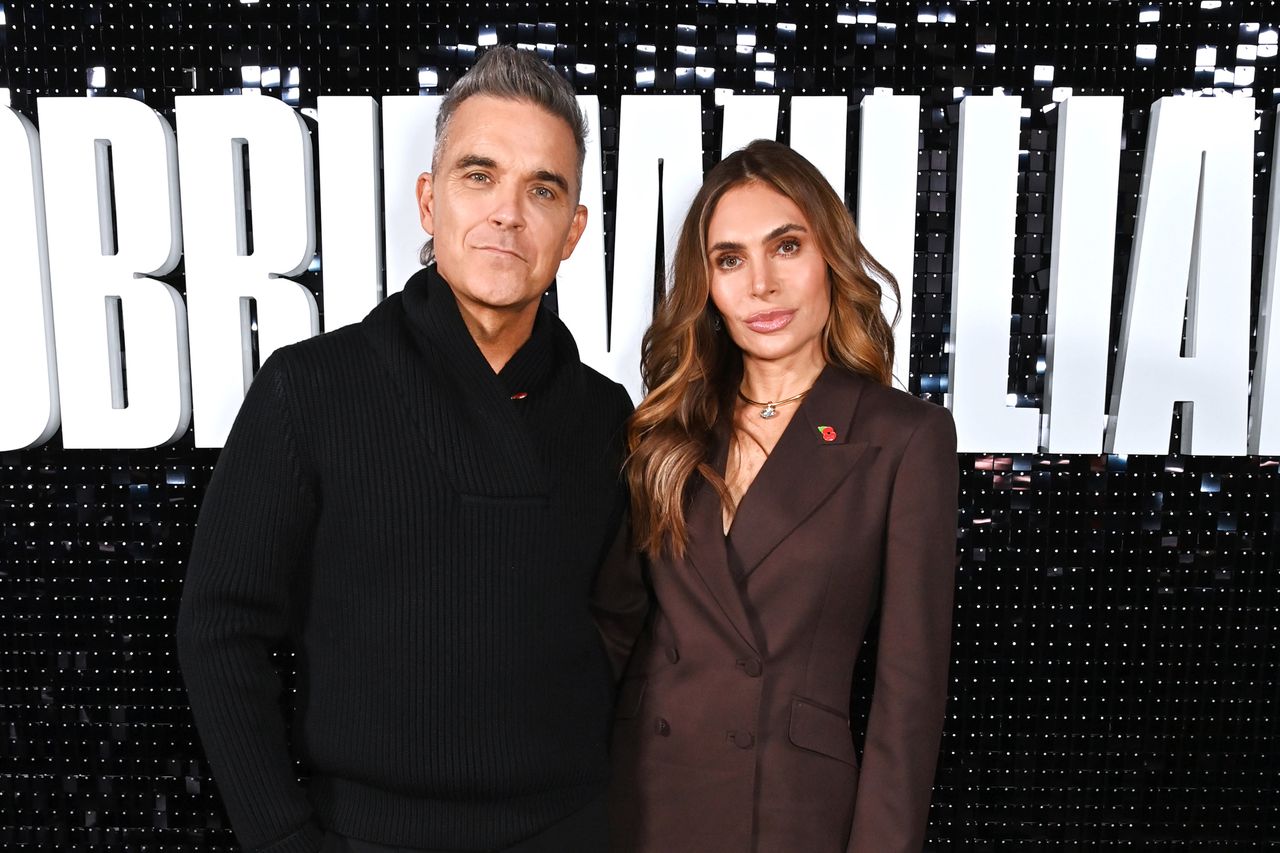 Robbie Williams and Ayda Field at the Netflix miniseries premiere in London