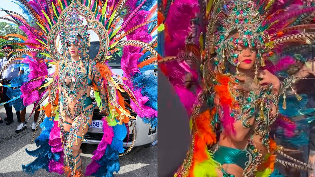Półnaga Rihanna wpadła na karnawał na Barbadosie