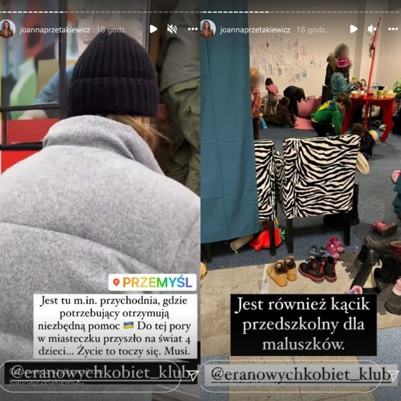 Joanna Przetakiewicz odwiedziła uchodźców w Przemyślu