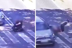Groźne zdarzenie z 72-latkiem na pasach. Wszystko nagrały kamery