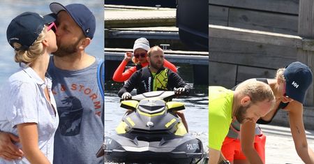 Borys Szyc z piękną dziewczyną motorówką po morzu płyną (ZDJĘCIA)