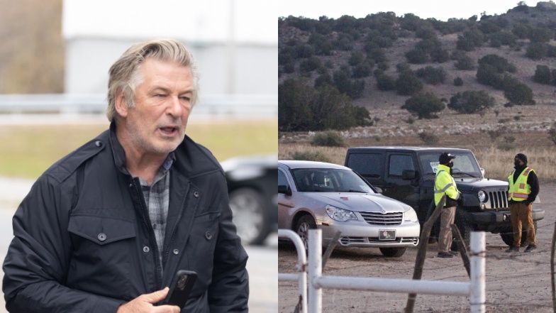 Alec Baldwin na planie filmu "Rust"