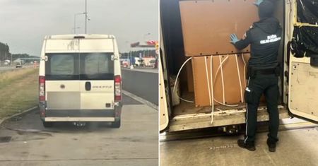 Odkrycie służb na A1. Wielkie kartony wzbudziły podejrzenia