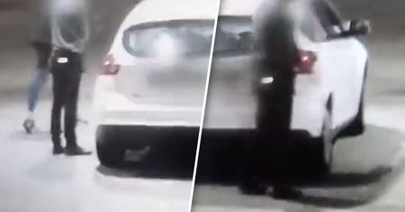 Będzin: Kierowca zachowywał się chaotycznie, jakby był po alkoholu. Zareagowali świadkowie na stacji benzynowej - WIDEO
