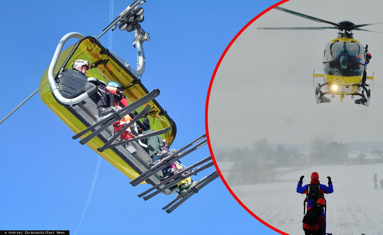 Chwile grozy na stoku narciarskim. 8-latka spadła z wyciągu