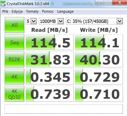 HP EliteBook 755 G2 test CrystalDiskMark