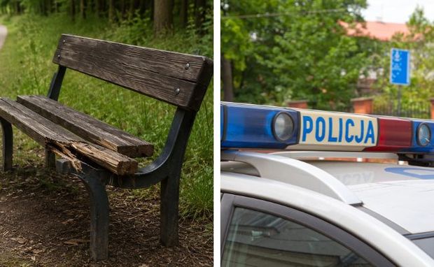 Wandalizm na ścieżce pieszo-rowerowej w Nowych Rumunkach. Zniszczono ławkę, pozostałe ławki i kosze zostały skradzione!