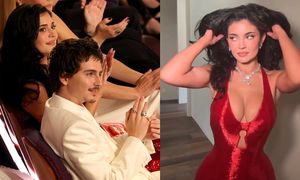 Kylie Jenner i jej głęboki dekolt wspierają Timothee Chalameta w walce o Oscara (ZDJĘCIA)