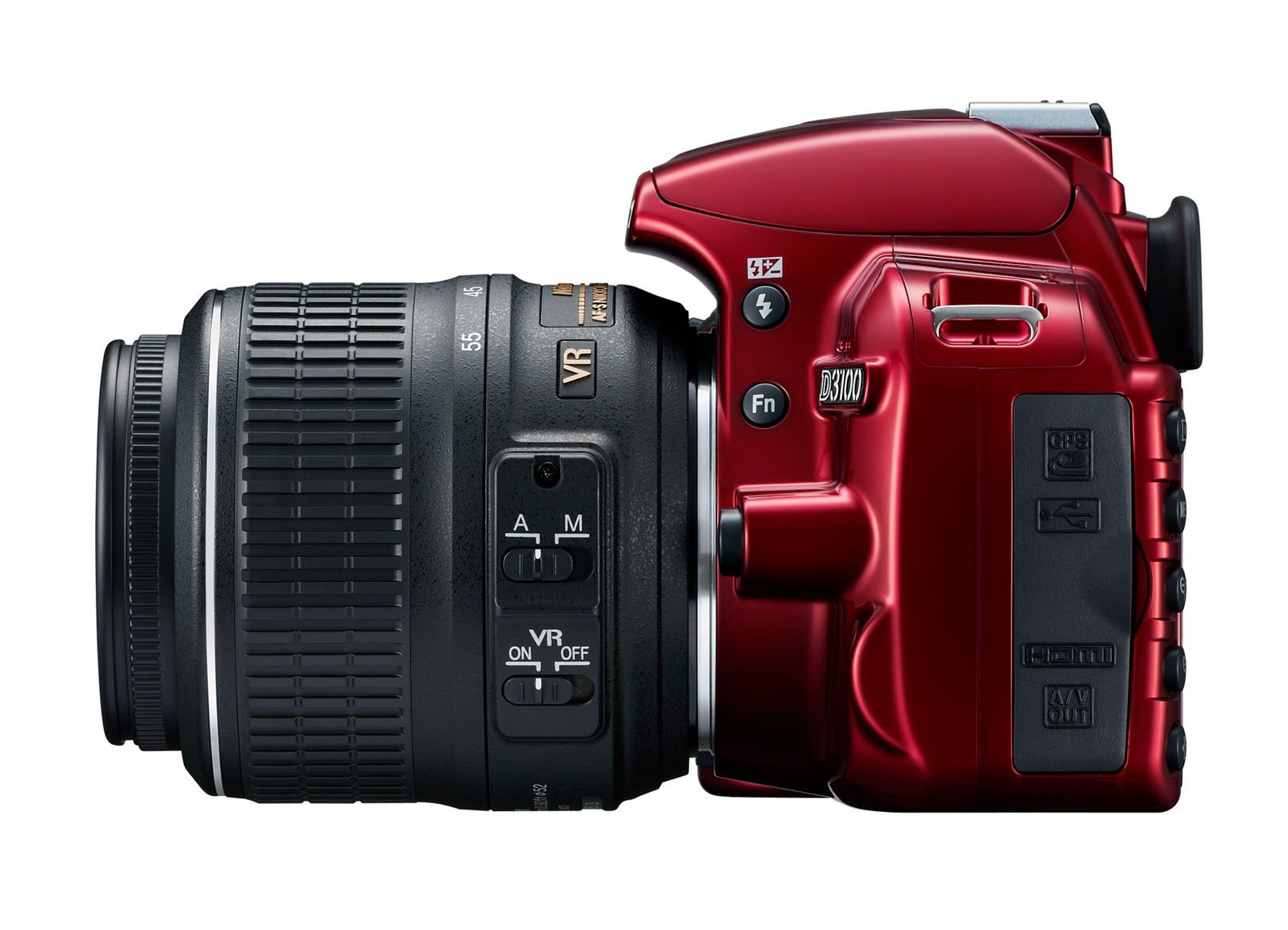 Nikon D3100 Red w kolorze wiśni 2