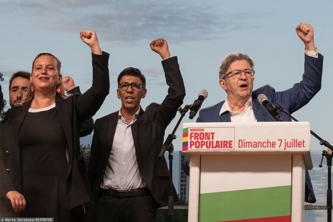 Post-election rally of the leftist New People's Front in Paris after the victorious parliamentary elections